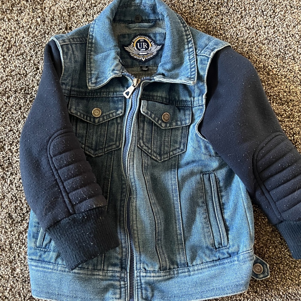 Kids Denim and Black Jacket